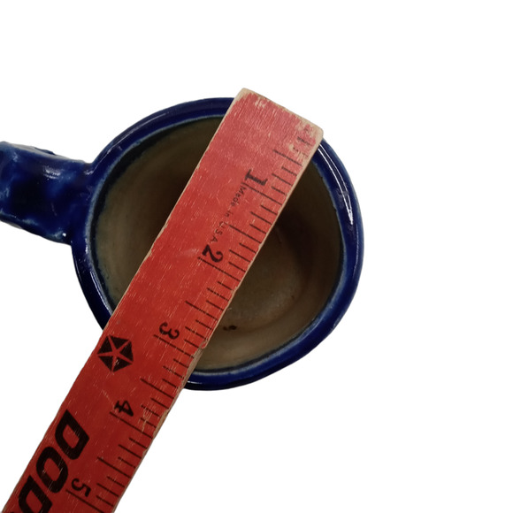 Vintage Mexican Pottery Mug Signed Sasha Blue Mission Style Handcrafted Cup VTG - Picture 8 of 12